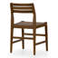 Ensemble de 2 chaises de salle à manger d'intérieur / extérieur en teck brun avec siège et dossier à lattes Blas-669296192