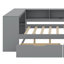 Lit plateforme avec tablettes de rangement, tiroirs, station de charge et tête de lit tapissier-1460579277-1460579272
