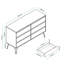 120 cm W Chest of 6 Drawers-1460461906