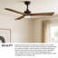 Hinkley Sculpt 60" Integrated LED Smart Ceiling Fan w/ HIRO remote-58550247-58550246