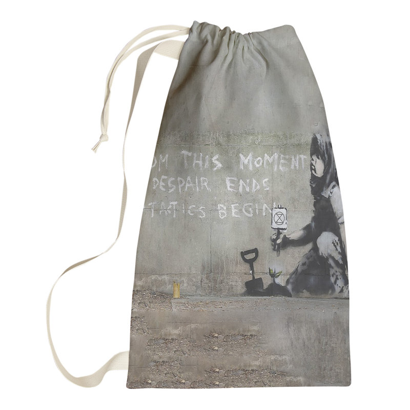 Fabric Laundry Bag with Handles, Small (29" H x 18" W x 1" D)
