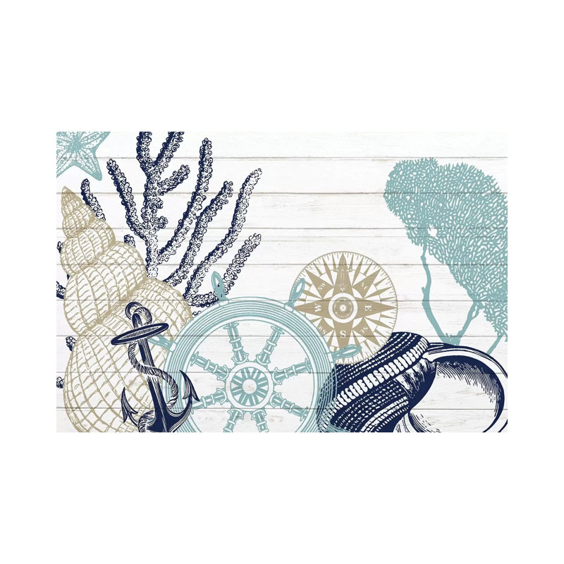 The Sea VII by Kimberly Allen - Wrapped Canvas Print, 20.32cm H x 30.48cm W