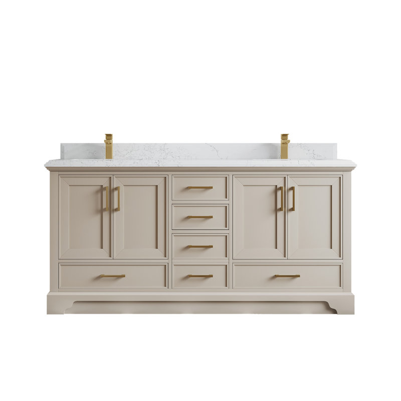 Meuble-lavabo double avec plateau Khiala 72, Empira