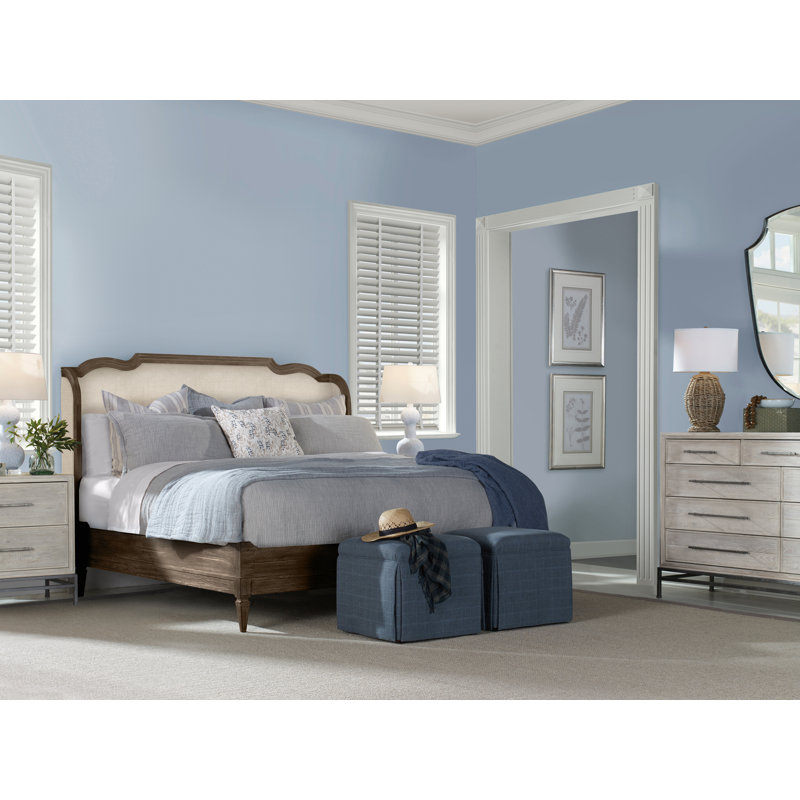 Camden Upholstered Bed, Brown Rustic, King