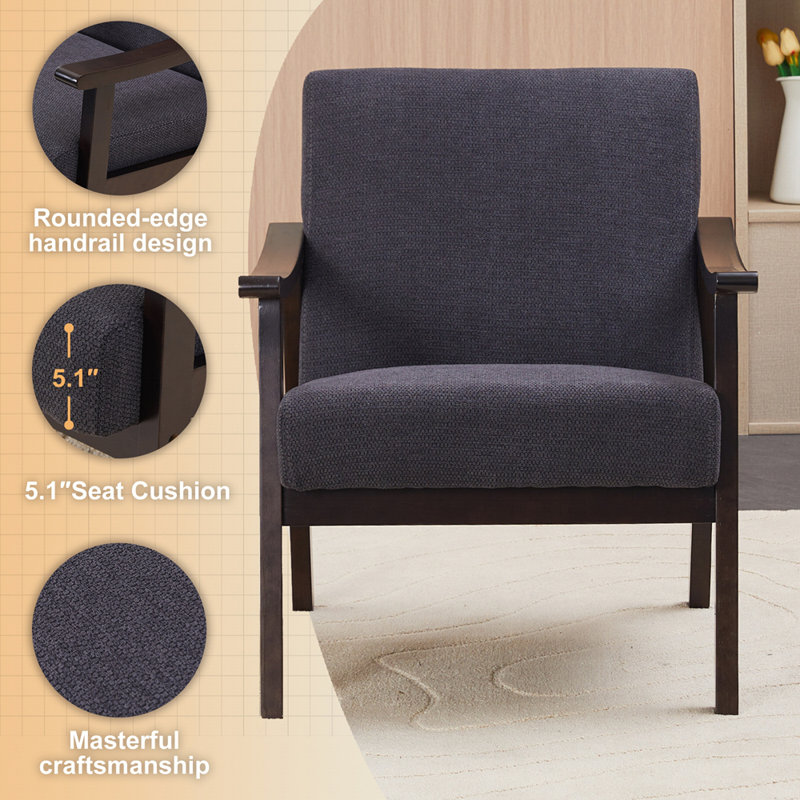 Fauteuil moderne d'inspiration médiévale avec dossier haut, Noir antique