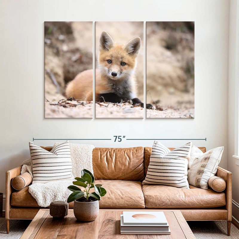 Brampt Little Brown Fox, 42" H x 65" W
