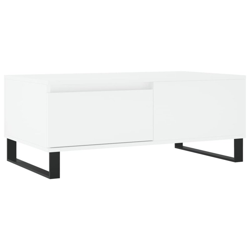 Azianna Sled Coffee Table with Storage, White