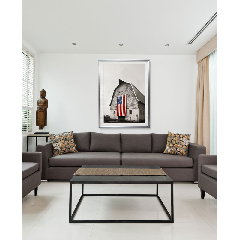« modern grange ii », impression, H 24 po x l 20 po x P 1,5 po, Cadre argenté