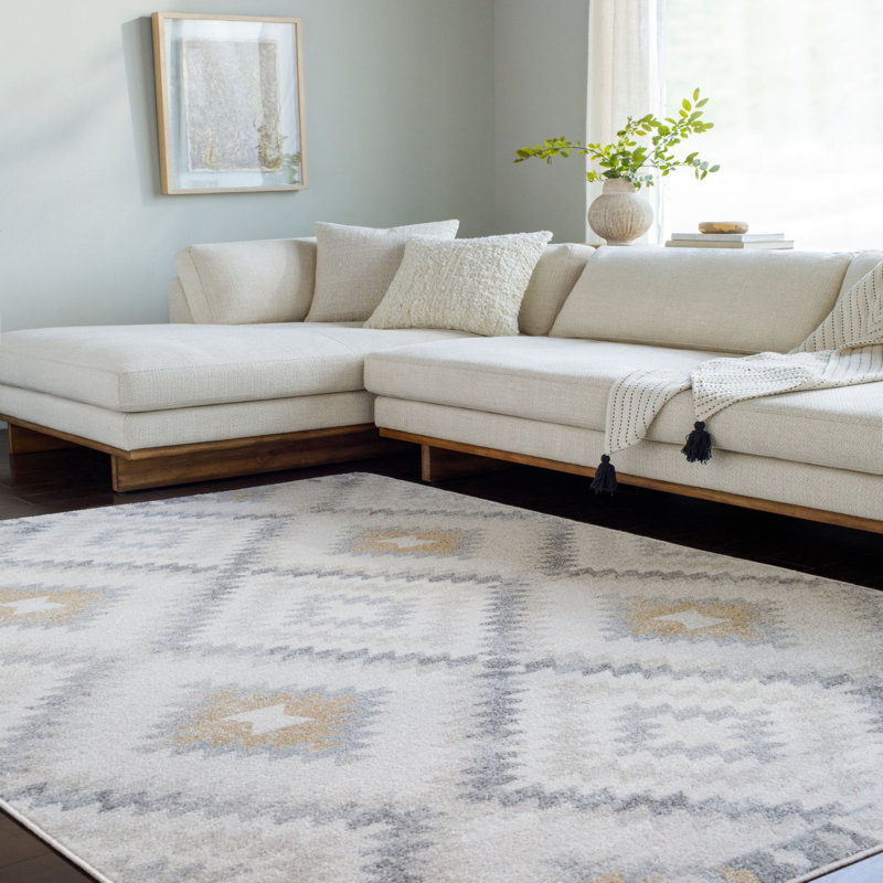 Beyanka Geometric Machine Tufted Area Rug, Rectangle 120 x 170 cm