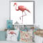 Flamant rose sur une patte - reproduction sur toile-67466986-67466997