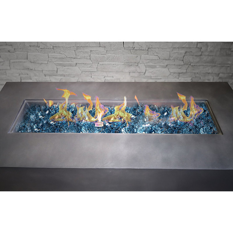 Verre réfléchissant pour foyer Athanassios, Bleu turquoise