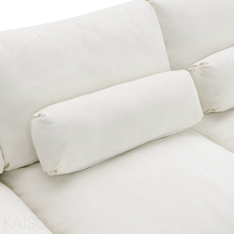[Vidéo] Canapé modulaire en U de 86,5 po avec poches de rangement, 2 repose-pieds amovibles, coussins pour accoudoirs, combinaison libre, canapé moderne à 5 places pour salon et appartement, chenille, 3 couleurs