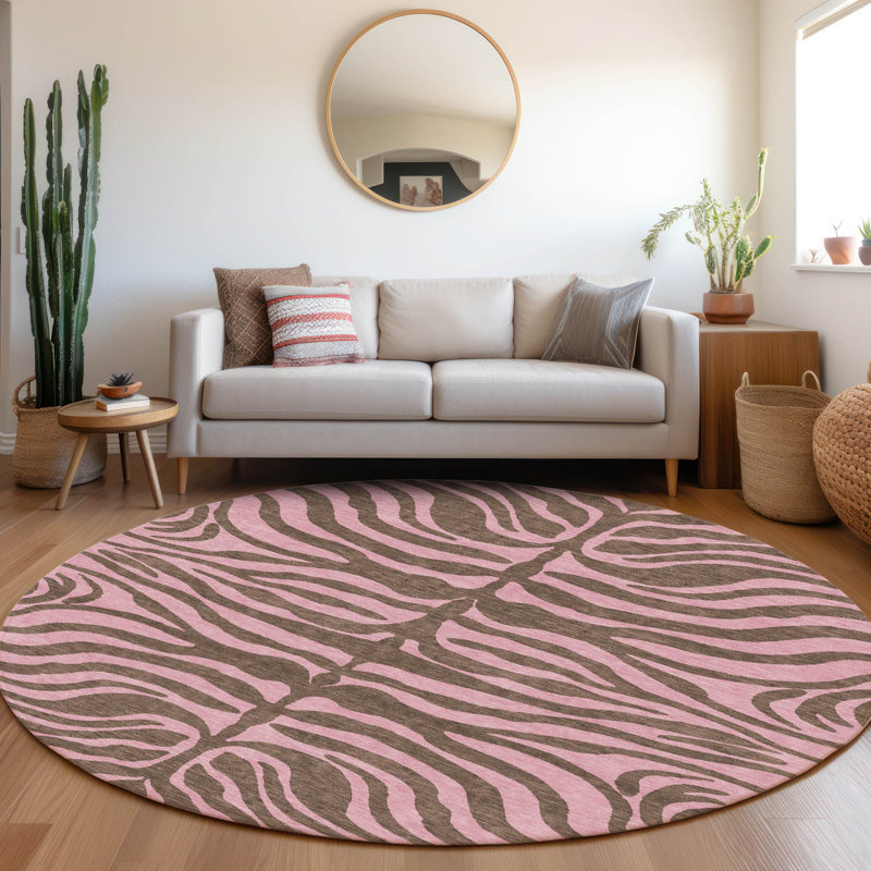 Tapis d'intérieur / extérieur brun Fernelle , 8 pi x 8 pi