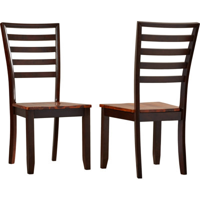 Deshawndre Solid Wood Ladder Back Side Chair in Acacia