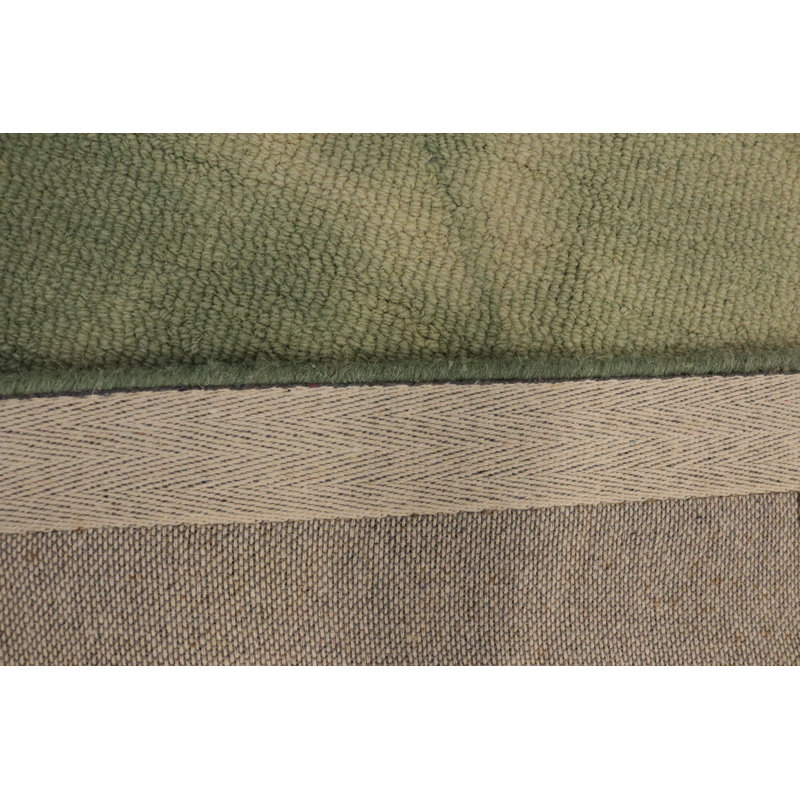 Tapis vert touffeté à la main Jandra
