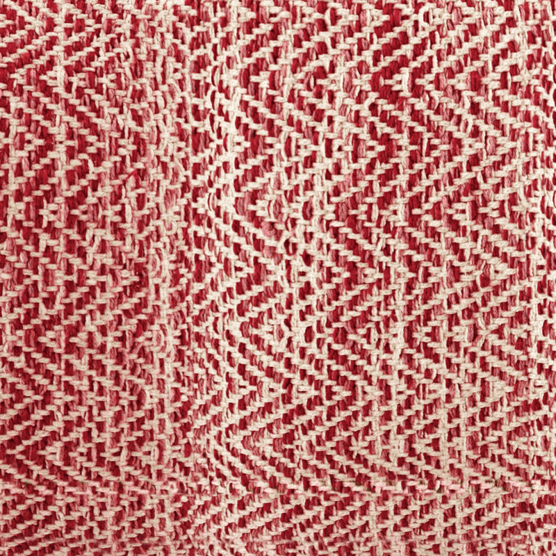 Pouf carré en coton 20 po Nate, Mélange de coton Maroon Melange
