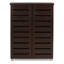 Adalwin Dark Brown Finish 2-Door Shoe Storage Cabinet, 38.34'' H X 29.95'' W X 13.1'' D