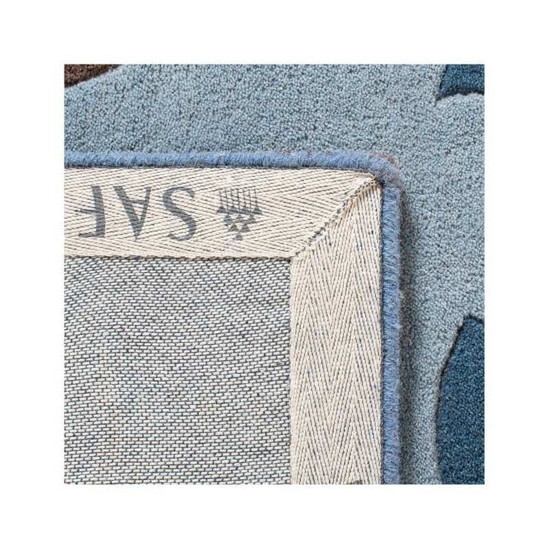 Soho Hand Tufted Wool And Viscose Floral Rug, Round 6'