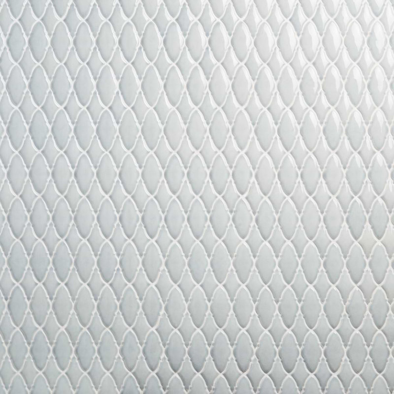 Nabi Valor Arctic Blue 2X4 Crackled Glossy Glass Mosaic Tile