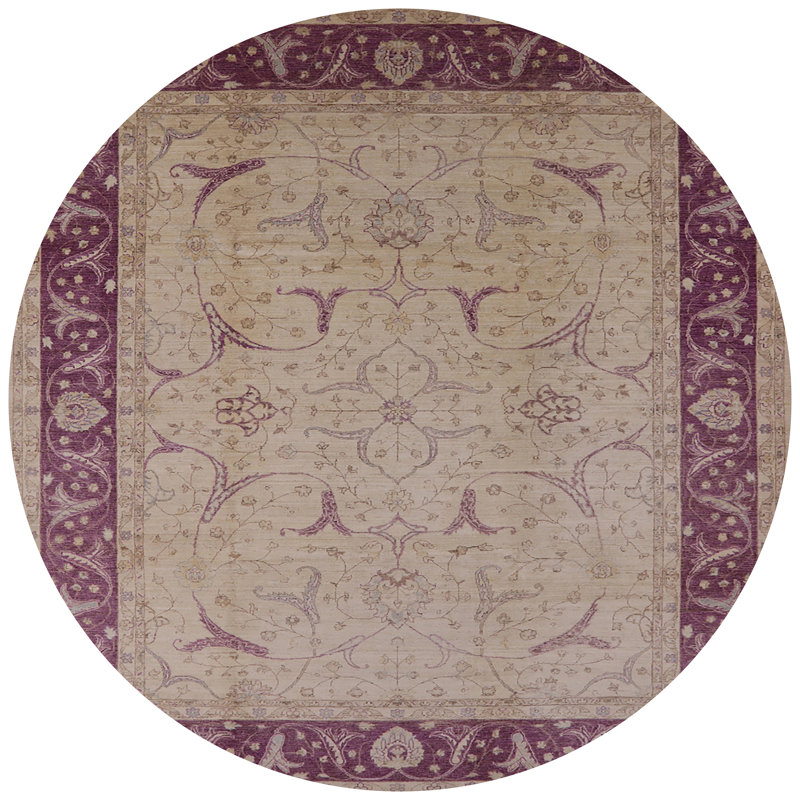 Avarayr Oriental Indoor Rug, Round 8'