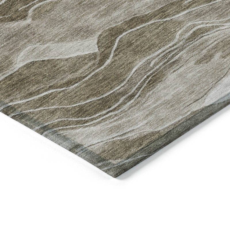 Addison Brown Flat Woven Washable Indoor/Outdoor Rug 20" x 30"