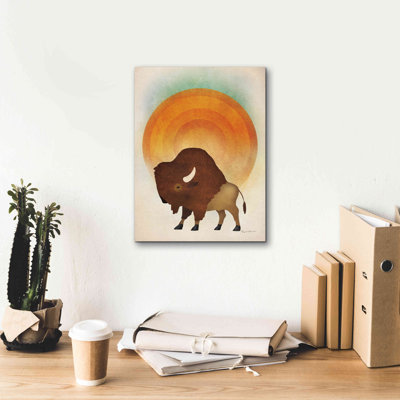 «Blazing Sun Bison» par Ryan Fowler, estampe numérique sur toile