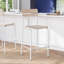 Tabourets de bar commerciaux en bois massif avec cadres et finition antique-474748109-473989655
