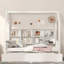 Lit en bois avec couchette et tablettes-333982716