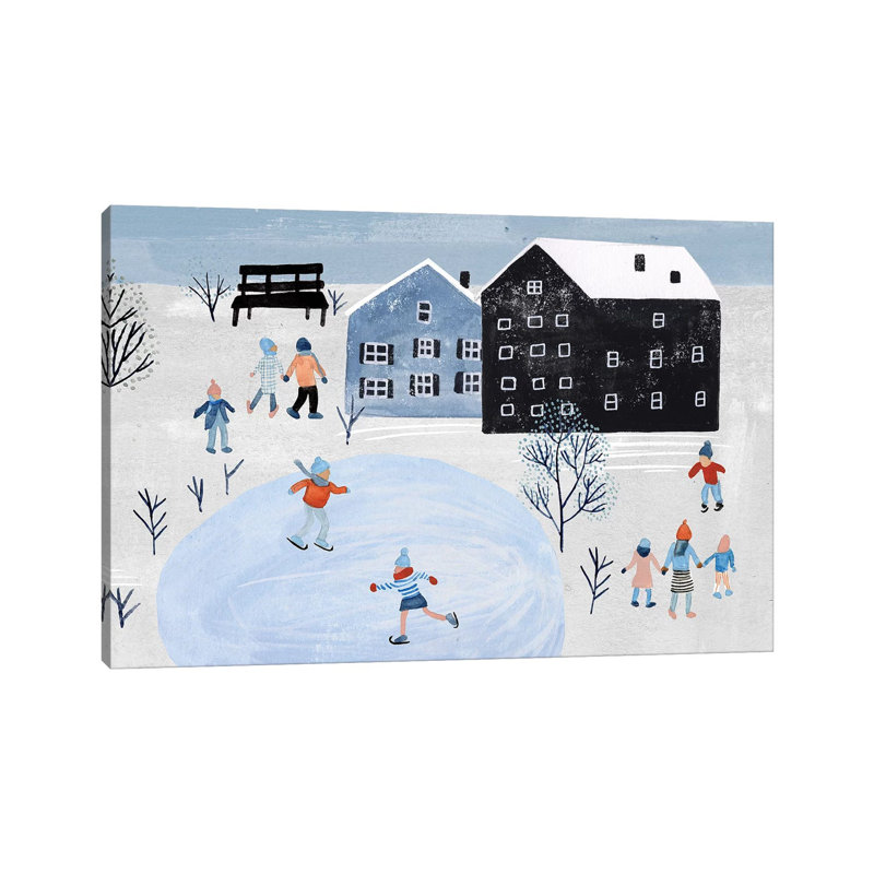 Snowy Village Collection D by Melissa Wang - Wrapped Canvas Gallery-Wrapped Canvas Giclée
