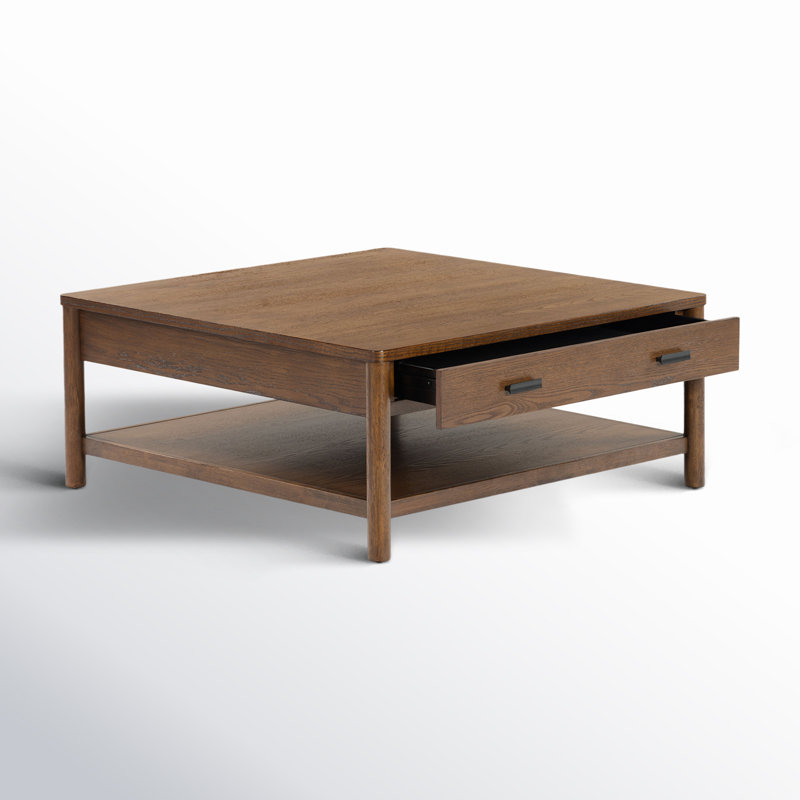 Jaylessa Wood 1 Drawer Coffee Table, Medium Oak