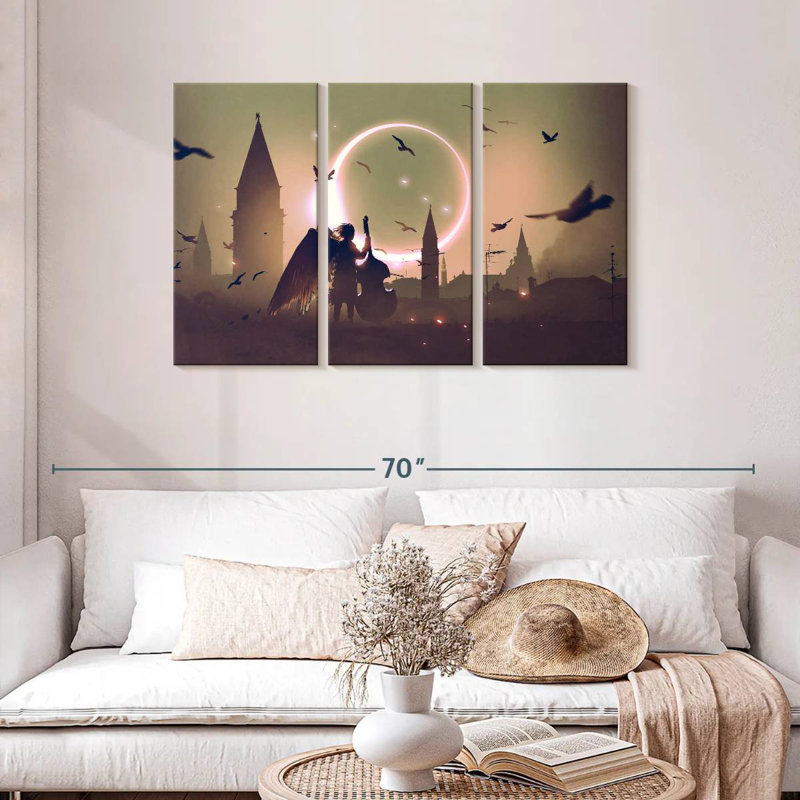 Leisha Dark Angels, 28" H x 45" W