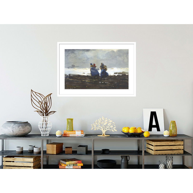 «Fishwives» par Winslow Homer, impression giclée sur cadre, H 28,74 po x l 41,5 po