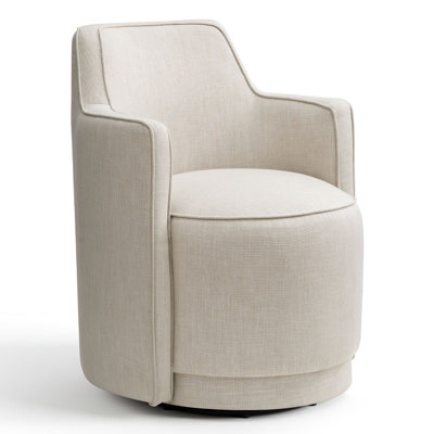Upholstered Fabric Fully Assembled Swivel Accent Armchair