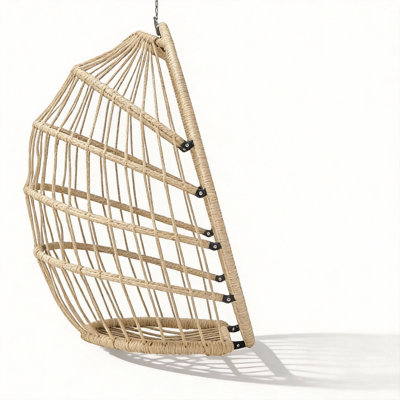Hanging Egg Chair Replacement Basket Frame, Wicker Rattan Swing Chair Seat Shell Only