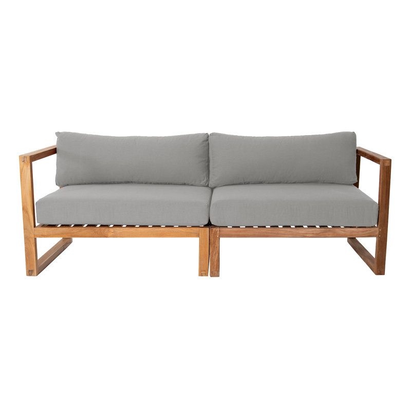 Jalyric 84'' Teak Outdoor Sofa, Granite