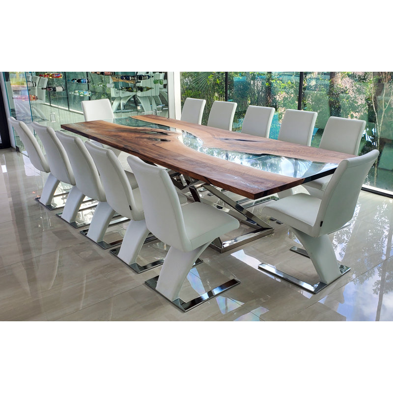 Abruzzo Walnut Wood Dining Table, 42" W x 72" L
