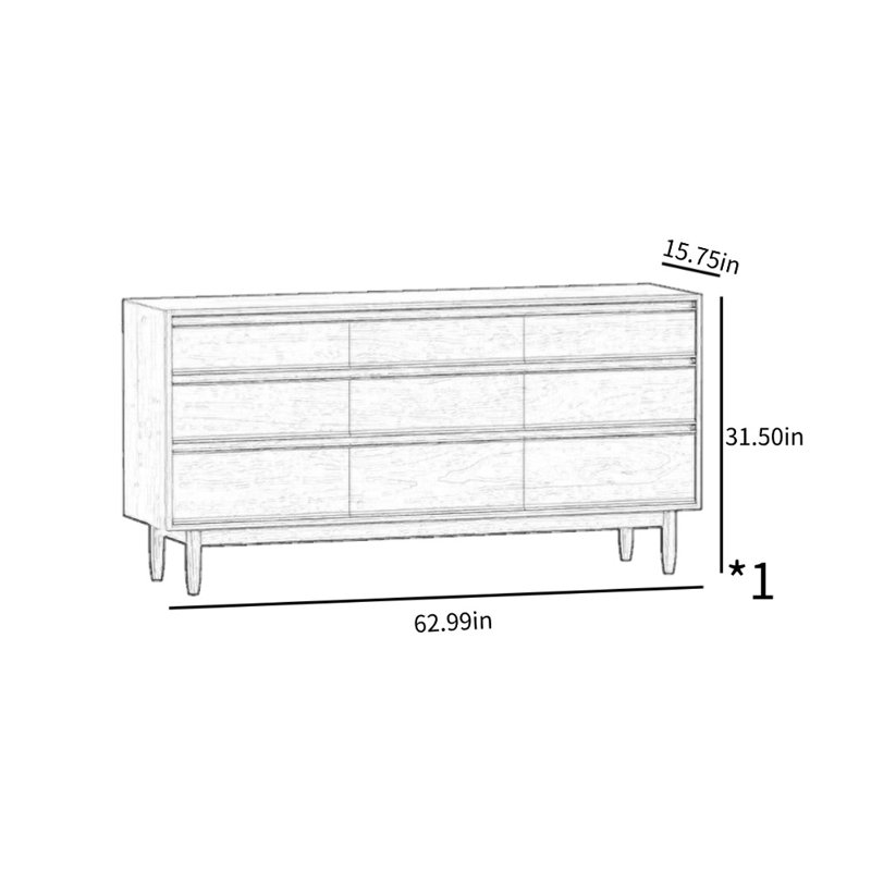 Vintage Solid Wood Sideboard