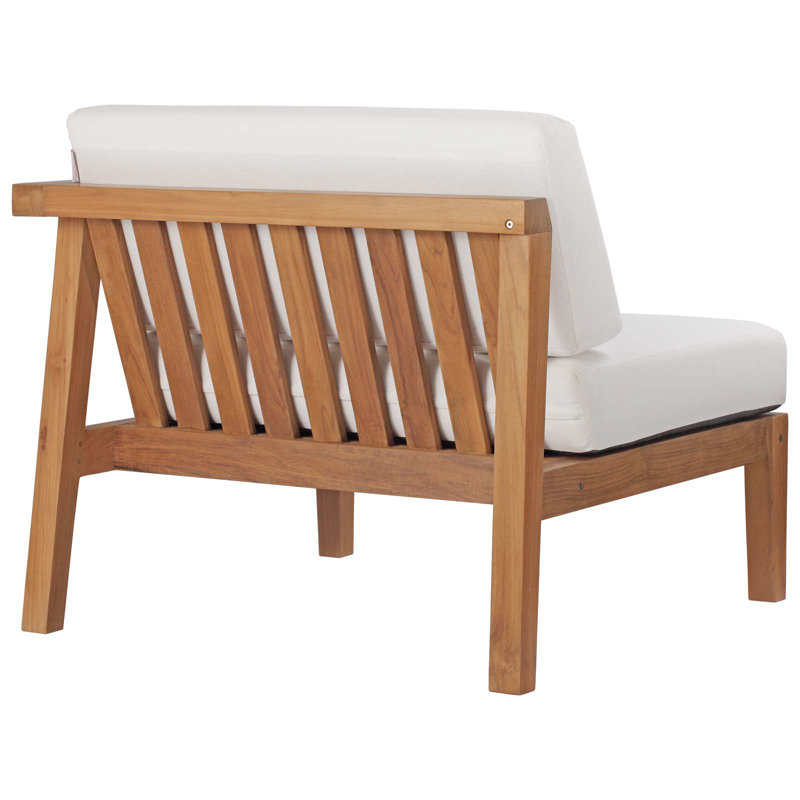 Fauteuil d'extérieur droit en bois de teck Muret