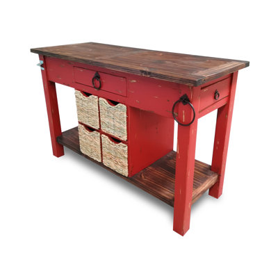 Bruno Solid Wood Kitchen Island