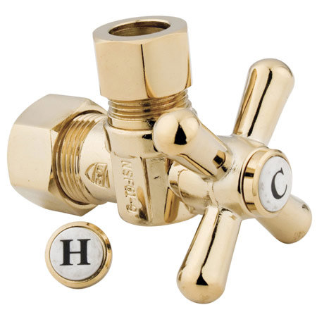 Quarter Decorative Turn Valves, Polished Brass