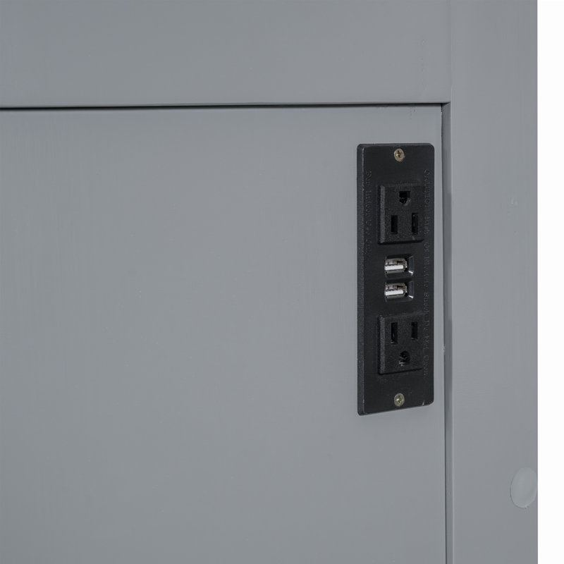 Armoire murale avec prises Murphy, Grand, Gris