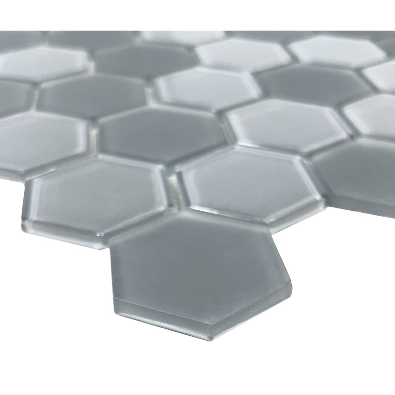 Carreau de mosaïque en verre pour mur et plancher, gris