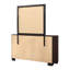 Commode 6 tiroirs avec miroir cacao foncé-1186070321