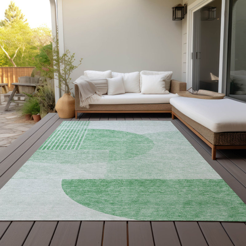 Tapis intérieur / extérieur Ayush, Rectangle 2 pi 6 po x 3 pi 10 po