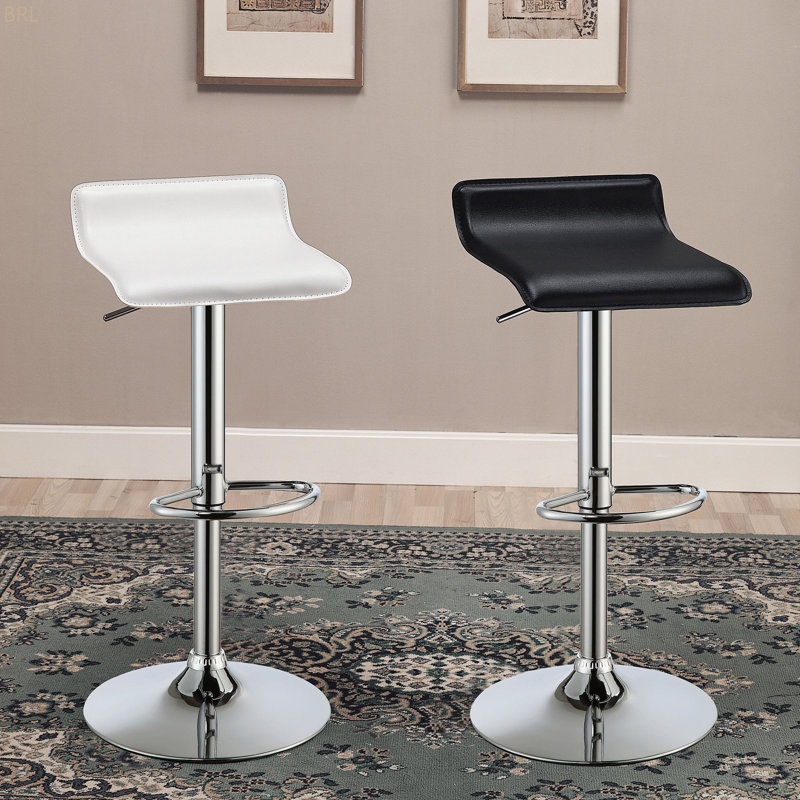 Tabouret de bar ajustable blanc (ensemble de 2)