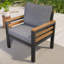 Ensemble de conversation pour patio pour 5 personnes en osier toutes saisons avec coussins-785448796