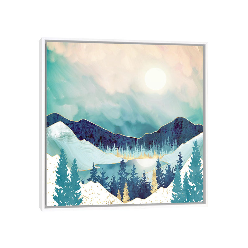 Sky Reflection - impression d'art graphique, 26" H x 26" W x 1.5" D, Aucun mat, Toile blanche encadrée