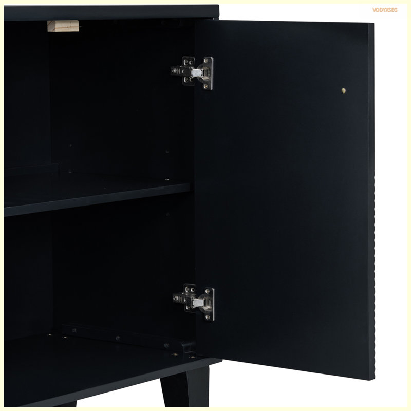 Buffet 60 po à 4 portes Missouria, Noir, noir, noir, noir