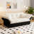 Burwell 75" Velvet Upholstered Pull Out Cloud Sofa Bed 3-in-1 Convertible Multi-Functional Sleeper Sofa Bed with 2 Pillows and Loveseat, Lounge Couch for Living Room Bedroom-911302430