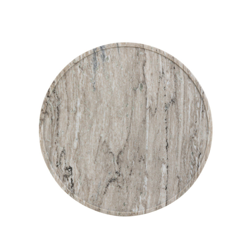 Viola End Table- 22"-Antique White Marble, Antique White Marble